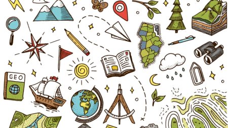 Наклейки на тему география