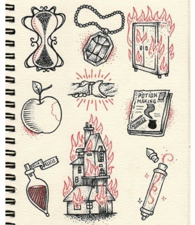 Идеи для скетчбука на тему Гарри Поттер