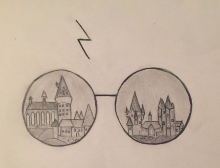 Гарри Поттер рисунки легкие Хогвартс