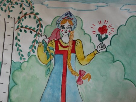 Рисунок к сказке Аленький цветочек