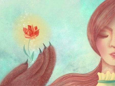 Аленький цветочек рисунок поэтапно