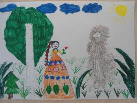 Раскраска к сказке Аленький цветочек