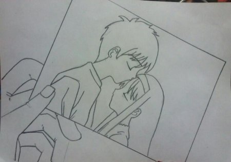 Рисунки карандашом для срисовки аниме пара для начинающих