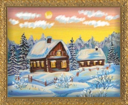 Рисунки зимы гуашью