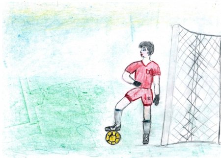 Детские рисунки про футбол