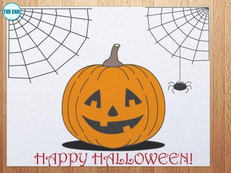 Рисунки на Хэллоуин пошагово