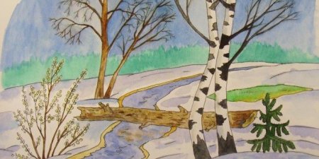 Рисунки на тему природа легкие