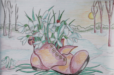 Рисунки детей на тему Весна