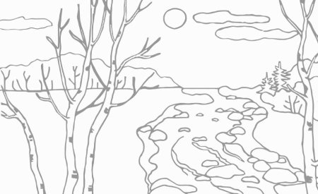 Рисование Цветущий сад