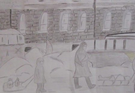 Дорога жизни блокадного Ленинграда рисунки