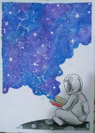 Рисунки космоса для срисовки