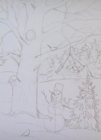 Зимняя сказка рисунок