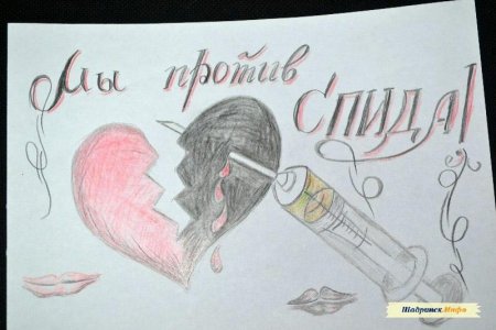 Рисунок на тему против СПИДА
