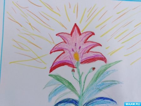 Рисование Аленького цветочка в 3 классе