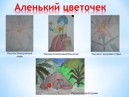 Аленький цветочек рисунок