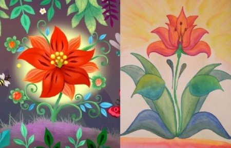 Аленький цветочек нарисов