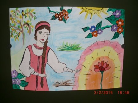 Рисунок на тему сказки Аленький цветочек