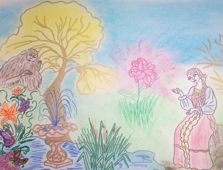 Аленький цветочек рисунок