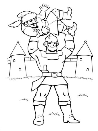 Иллюстрация к былине Илья Муромец и Соловей разбойник для детей