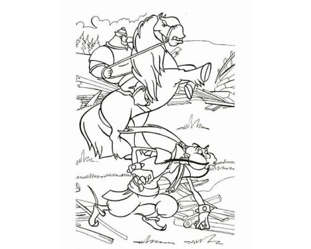 Соловей разбойник раскраска