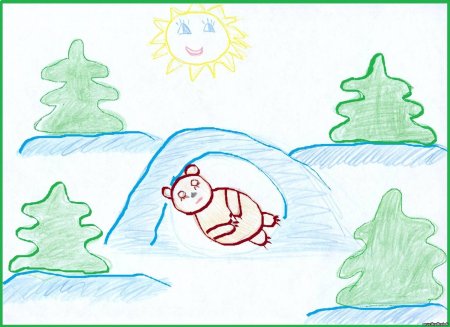 Зимний пейзаж карандашом для срисовки