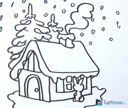 Зима рисунок