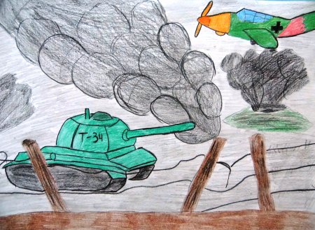 Рисунки на военную тематику для детей