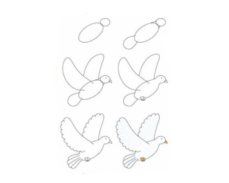 Птица рисунок