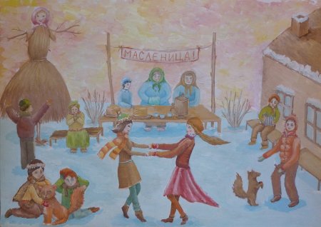 Рисунок на тему Рождество