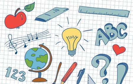 Мини рисунки на тему школа