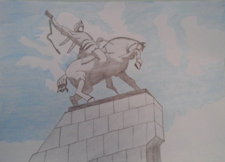 Памятник Салавату Юлаеву нарисова