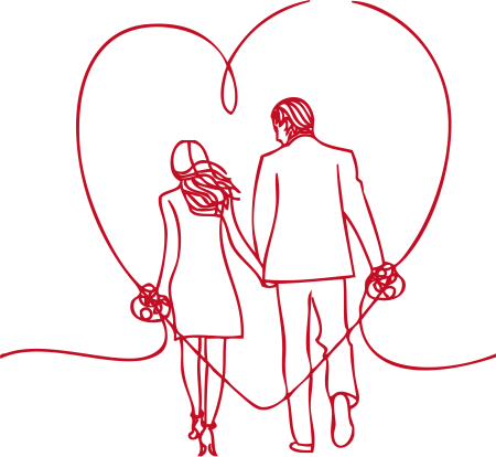 Влюбленные рисунок