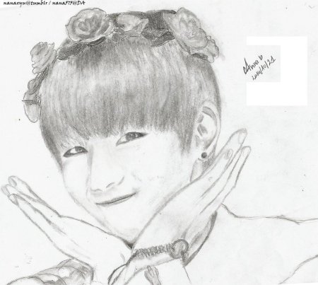 Раскраска Тэхена из BTS