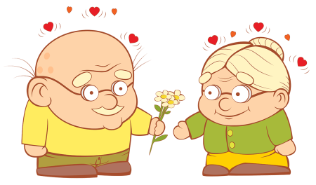 Бабушка и дедушка рисунок