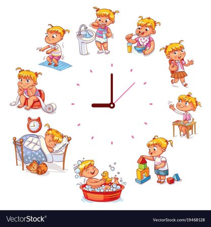 Часы распорядок дня для детей