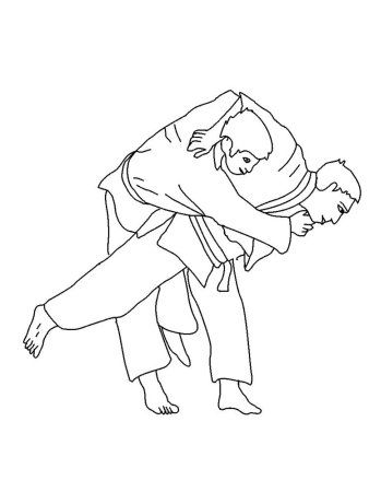 Вольная борьба раскраска