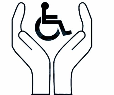 Символ инвалида с руками