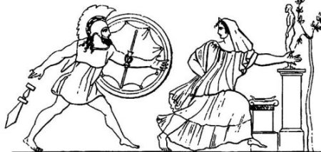 Рисунок к поэме Гомера Одиссея