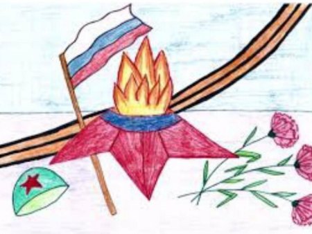 Рисунок на 9 мая танк карандашом