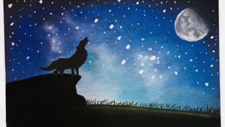 Звездное небо карандашом