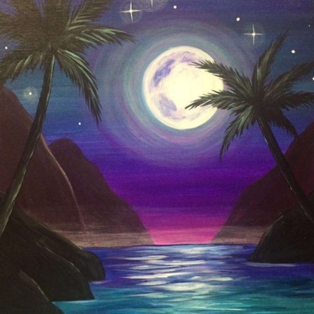 Рисование ночного пейзажа