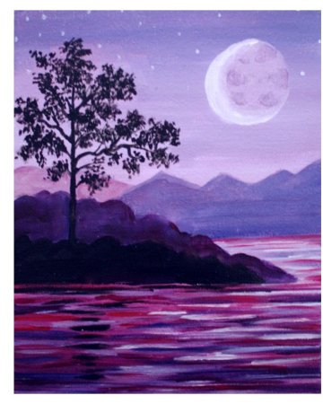 Зимний пейзаж рисунок