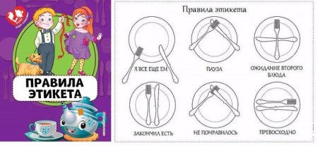 Этикет за столом рисунок