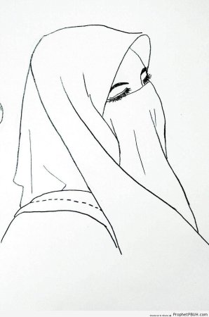 Мусульманка рисунок