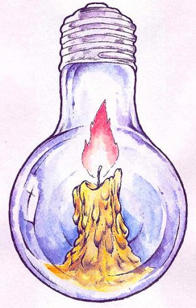 Рисунок на тему лампочка