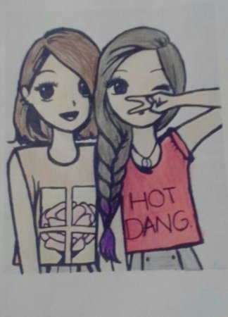 Рисунки карандашом подруги