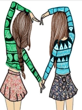 Лёгкие рисунки для подруг