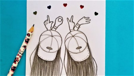 Подруги рисунок