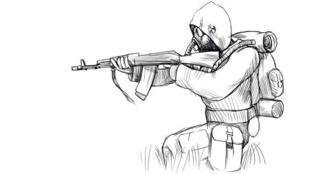 Сталкер рисунки карандашом для срисовки для начинающих