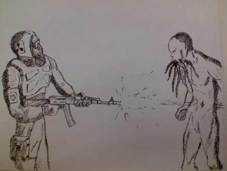 Сталкер поэтапное рисование